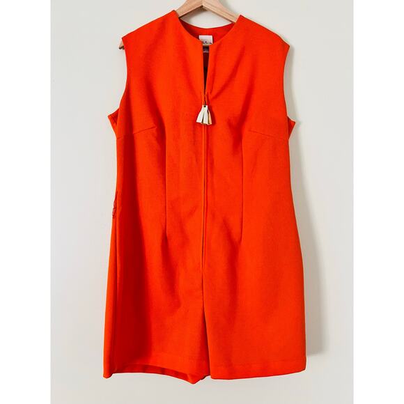 Daisy's Originals of Miami True Vintage Go-Go Orange Jumpsuit Romper Sleeveless - Picture 1 of 5